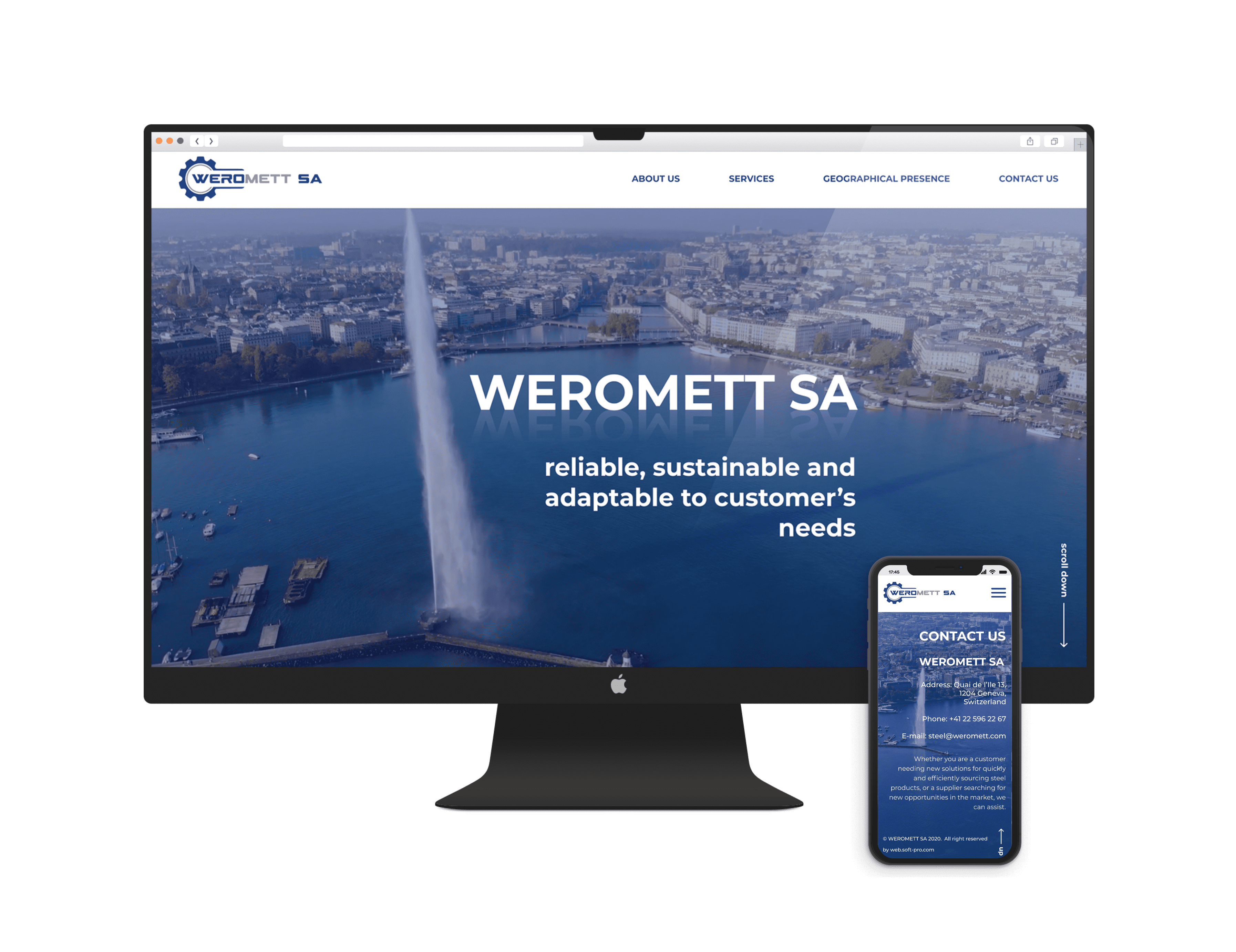 landing site for metal trading worldwide company